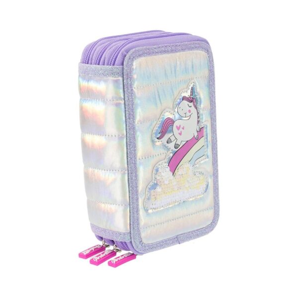 NICE 19026 GIRABRILLA PUFFER PENCIL CASE 3 STAGES UNICORN KOUREAS TOYS
