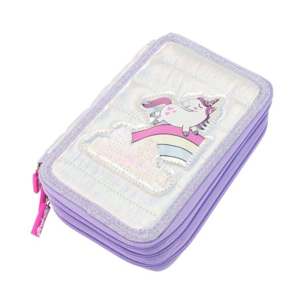 NICE 19026 GIRABRILLA PUFFER PENCIL CASE 3 STAGES UNICORN KOUREAS TOYS