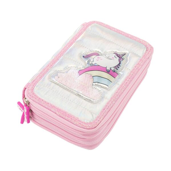 NICE 19027 GIRABRILLA PUFFER PENCIL CASE 3 STAGES UNICORN KOUREAS TOYS