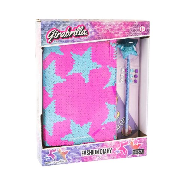 NICE 19036/19046 GIRABRILLA FASHION DIARY MAGENTA STAR KOUREAS TOYS