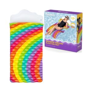 BESTWAY 44107 RAINBOW DREAMS FLOATING MAT – RAINBOW INFLATABLE SEA MATTRESS KOUREAS TOYS