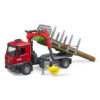 BRUDER 03669 MB AROCS TIMBER TRUCK WITH LOADING CRANE, GRAB AND 3 TRUNKS - Image 3