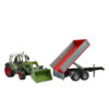 BRUDER 02182 FENDT VARIO 211 WITH FRONTLOADER AND TIPPING TRAILER - Image 5