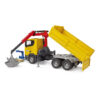 BRUDER 03551 SCANIA SUPER 560R CONSTRUCTION SITE TRUCK WITH CRANE AND 2 PALLETS KOUREAS TOYS