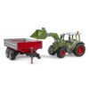 BRUDER 02182 FENDT VARIO 211 WITH FRONTLOADER AND TIPPING TRAILER - Image 2