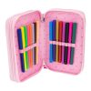NICE 19025 GIRABRILLA UNICORN PUFFER PENCIL CASE 3 ZIP PINK - Image 4