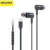 AWEI PC-9T EAR HEADPHONE FOR i-PHONE 15 BLACK 400780 - Image 2