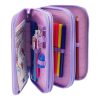 NICE 19025 GIRABRILLA UNICORN PUFFER PENCIL CASE 3 ZIP PURPLE - Image 3