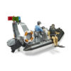 BRUDER 62733 BWORLD POLICE BOAT WITH ROTATING BEACON LIGHT, 2 FIGURES AND ACCESSORIES - Image 3