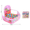 FOUR-SIDED FENCED RED POLKA DOT BASKETBALL POOL WITH 50 BALLS 0583562