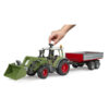 BRUDER 02182 FENDT VARIO 211 WITH FRONTLOADER AND TIPPING TRAILER - Image 4