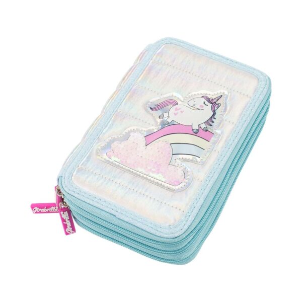 NICE 19025 GIRABRILLA PUFFER PENCIL CASE 3 STAGES UNICORN KOUREAS TOYS