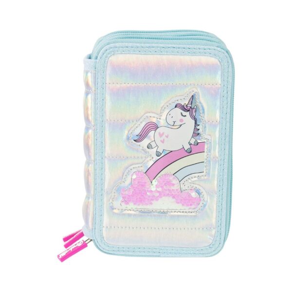 NICE 19025 GIRABRILLA PUFFER PENCIL CASE 3 STAGES UNICORN KOUREAS TOYS