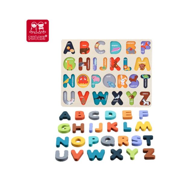 PHOOHI PH07J013 WOODEN PUZZLE ALPHABET KOUREAS TOYS