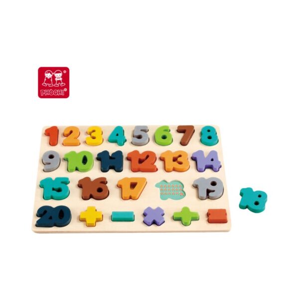 PHOOHI PH07J012 WOODEN PUZZLE 3D NUMBER KOUREAS TOYS