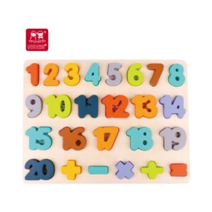 PHOOHI PH07J012 WOODEN PUZZLE 3D NUMBER KOUREAS TOYS