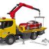 BRUDER 03552 SCANIA SUPER 560R TOW TRUCK WITH LIGHT AND SOUND MODULE AND BRUDER ROADSTER KOUREAS TOYS