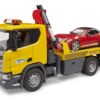 BRUDER 03552 SCANIA SUPER 560R TOW TRUCK WITH LIGHT AND SOUND MODULE AND BRUDER ROADSTER KOUREAS TOYS