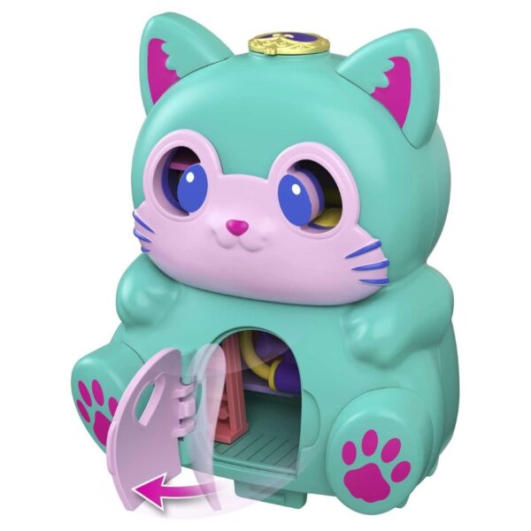 BRAND GTM56 POLLY POCKET GTM61​ FLIP & FIND CAT COMPACT, FLIP FEATURE CREATES DUAL PLAY SURFACES, MICRO DOLL KOUREAS TOYS