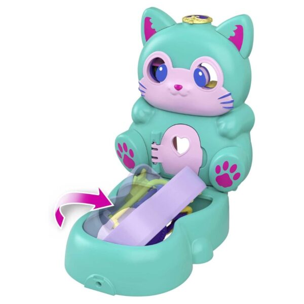 BRAND GTM56 POLLY POCKET GTM61​ FLIP & FIND CAT COMPACT, FLIP FEATURE CREATES DUAL PLAY SURFACES, MICRO DOLL KOUREAS TOYS