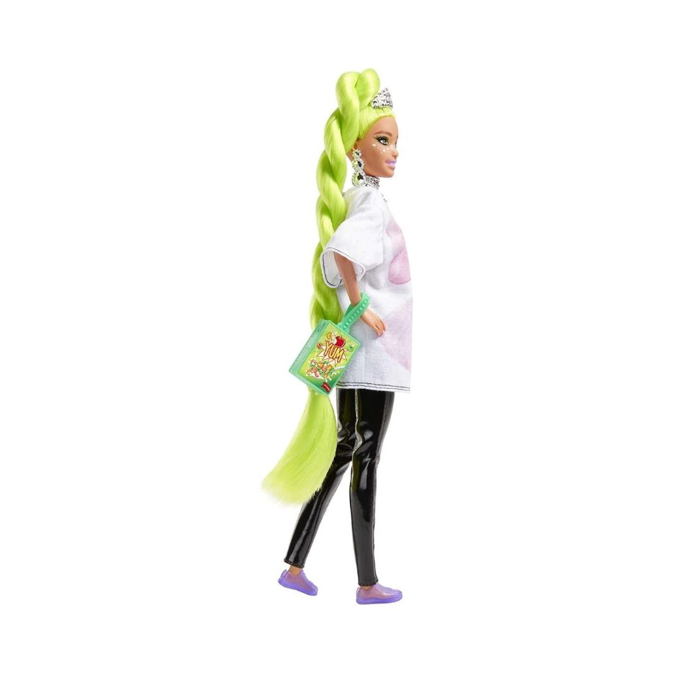 BARBIE HDJ44 EXTRA DOLL #11 WITH NEON GREEN HAIR & ACCESSORIES KOUREAS TOYS