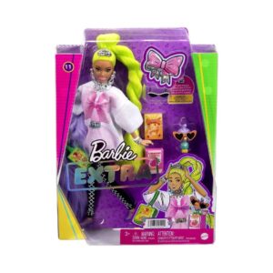 BARBIE HDJ44 EXTRA DOLL #11 WITH NEON GREEN HAIR & ACCESSORIES KOUREAS TOYS