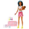 BRAND HJY34 BARBIE SKIPPER BABYSITTERS INC CRIB PLAYSET WITH DOLL, BABY DOLL WITH SLEEPY EYES, FURNITURE & ACCESSORIES KOUREAS TOYS
