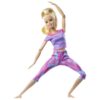 BRAND GXF04 BARBIE MADE TO MOVE DOLL WITH 22 FLEXIBLE JOINTS & LONG BLONDE PONYTAIL WEARING ATHLEISURE-WEAR KOUREAS TOYS