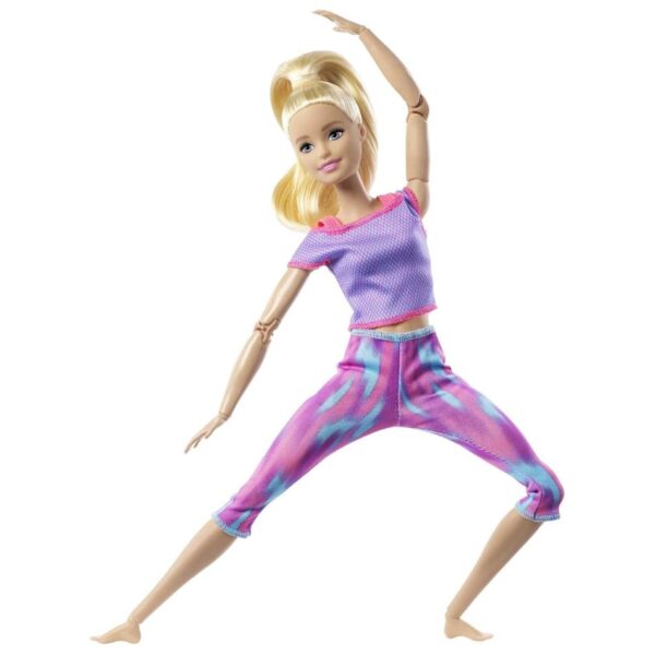 BRAND GXF04 BARBIE MADE TO MOVE DOLL WITH 22 FLEXIBLE JOINTS & LONG BLONDE PONYTAIL WEARING ATHLEISURE-WEAR KOUREAS TOYS