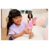 BRAND HJT06 BARBIE FASHIONISTAS DOLL #209 WITH BLACK HAIR WEARING REMOVABLE PINK PLAID DRESS, PEARLESCENT HEADBAND & STRAPPY HEELS KOUREAS TOYS