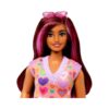 BRAND HJT04 BARBIE FASHIONISTAS DOLL 207 WITH A HEART-PRINT SWEATER DRESS, SUNGLASSES AND PLATFORM SHOES KOUREAS TOYS
