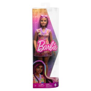 BRAND HJT04 BARBIE FASHIONISTAS DOLL 207 WITH A HEART-PRINT SWEATER DRESS, SUNGLASSES AND PLATFORM SHOES KOUREAS TOYS