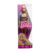 BRAND HPF73 BARBIE FASHIONISTAS DOLL 197 BLONDE DOLL WITH RAINBOW DRESS AND BRACES KOUREAS TOYS