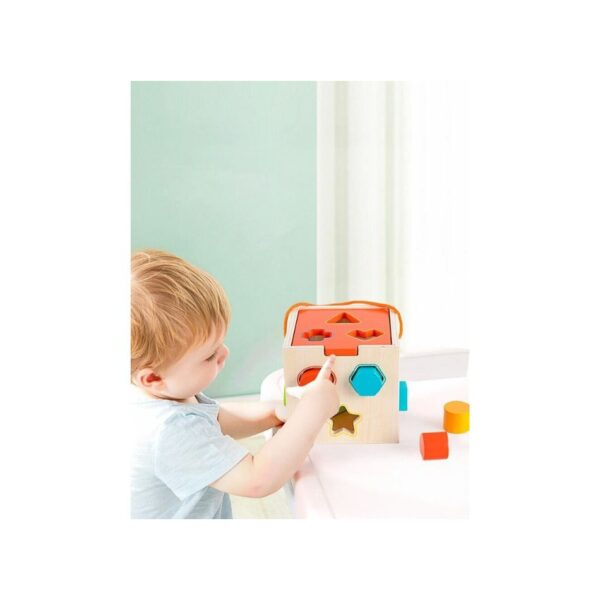 PHOOHI PH05M015 WOODEN CLASSIC SORTING CUBE KOUREAS TOYS