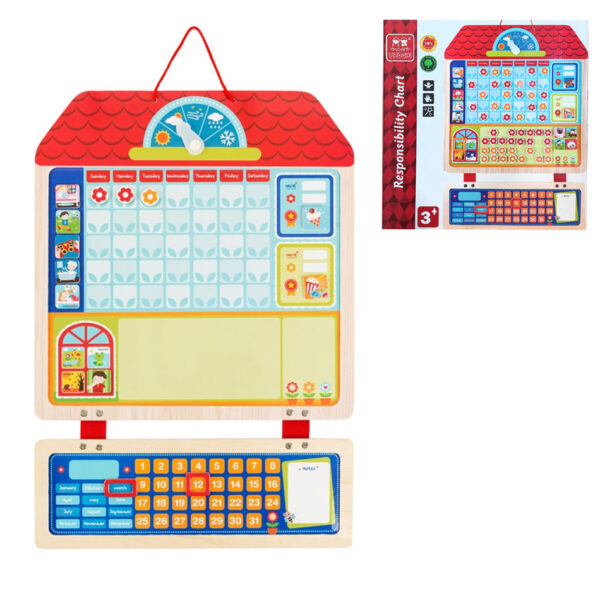 PHOOHI SAWT18513 WOODEN RESPONSIBILITY CHART KOUREAS TOYS