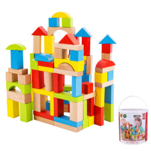 PHOOHI PH05D015I WOODEN 100 Pcs CLASSIC BLOCKS KOUREAS TOYS