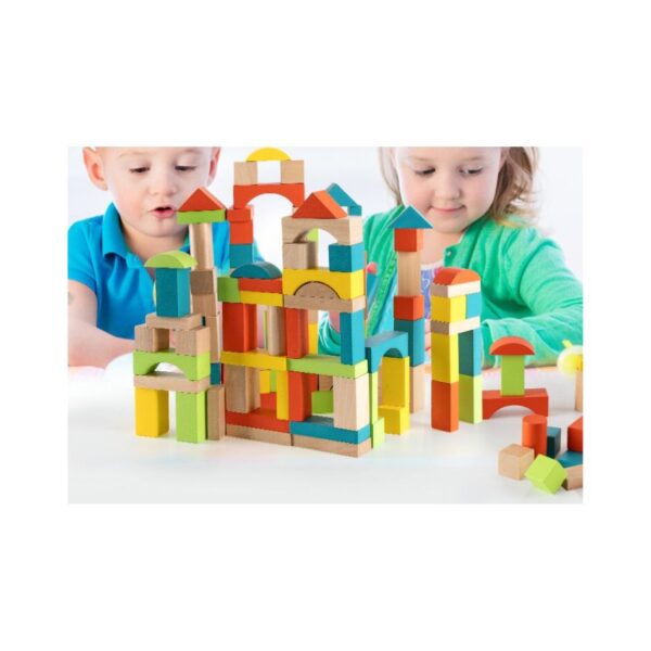 PHOOHI PH05D015I WOODEN 100 Pcs CLASSIC BLOCKS KOUREAS TOYS