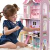 PHOOHI PH11A002 WOODEN DELUXE PINK DOLLHOUSE KOUREAS TOYS