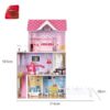 PHOOHI PH11A002 WOODEN DELUXE PINK DOLLHOUSE KOUREAS TOYS