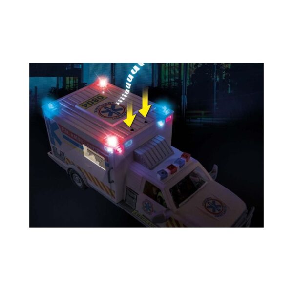 PLAYMOBIL 70936 CITY ACTION US AMBULANCE: FIRST AID VEHICLE KOUREAS TOYS