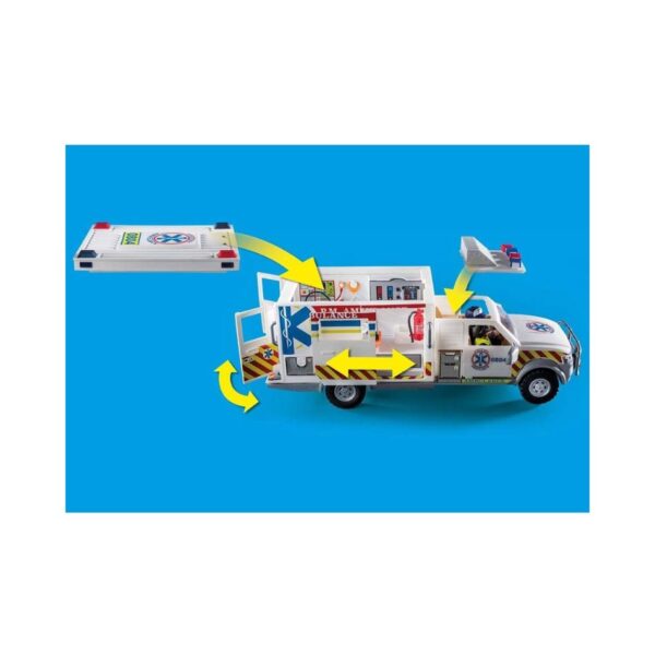PLAYMOBIL 70936 CITY ACTION US AMBULANCE: FIRST AID VEHICLE KOUREAS TOYS