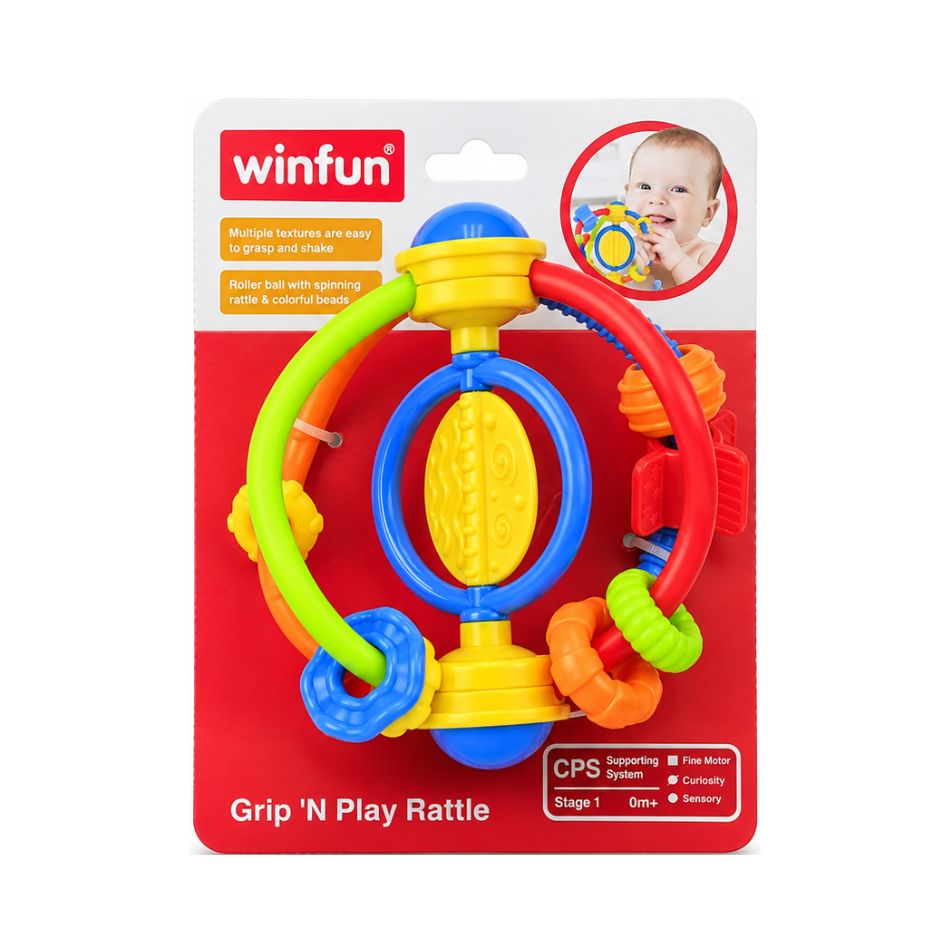 WINFUN 000233 GRIP 'N PLAY RATTLE KOUREAS TOYS