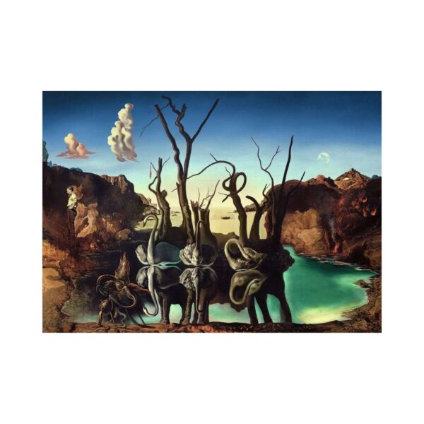 RAVENSBURGER 17180 1000 Pcs PUZZLE DALI: SWANS REFLECTING ELEPHANTS KOUREAS TOYS