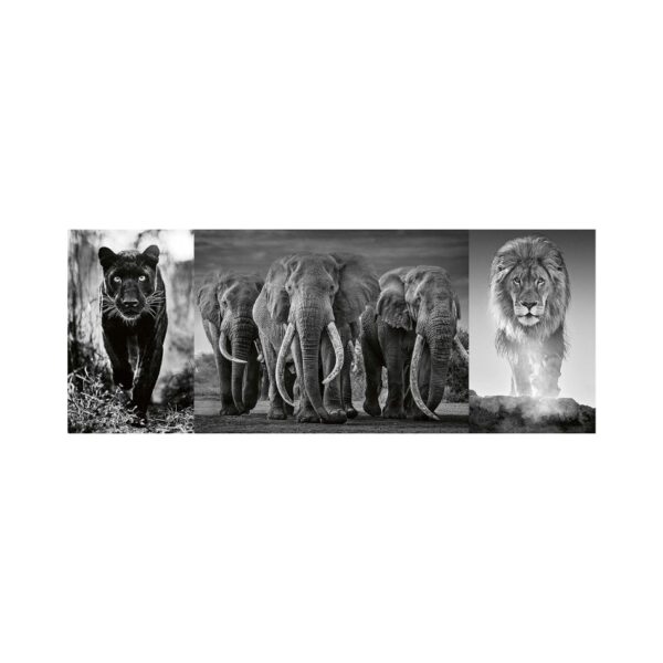 RAVENSBURGER 16729 1000 Pcs PUZZLE TRIPTYCHON - PANTHERS, ELEPHANTS, LIONS KOUREAS TOYS
