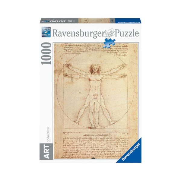 RAVENSBURGER 15250 1000 Pcs PUZZLE LEONARDO DA VINCI: "THE VITRUVIAN MAN" KOUREAS TOYS