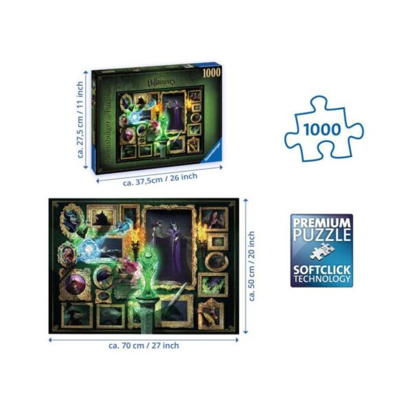RAVENSBURGER 15025 1000 Pcs PUZZLE DISNEY VILLAINOUS: MALEFICENT KOUREAS TOYS