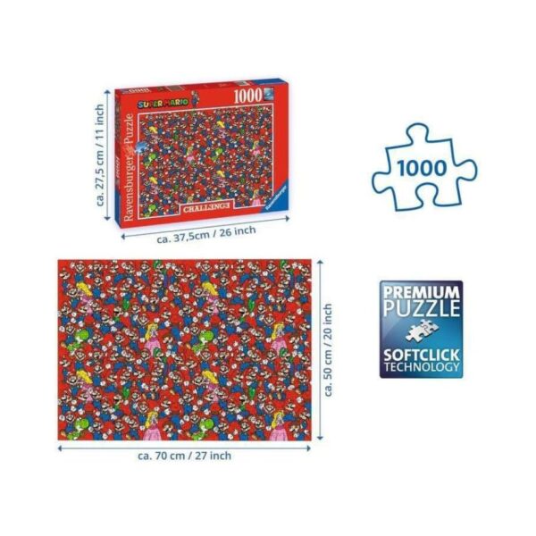 RAVENSBURGER 16525 1000 Pcs PUZZLE CHALLENGE - SUPER MARIO BROS KOUREAS TOYS