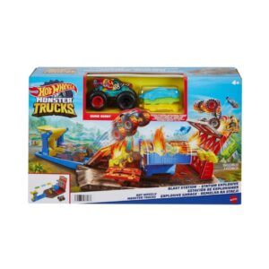 BRAND HFB12 HOT WHEELS MONSTER TRUCKS BLAST STATION KOUREAS TOYS