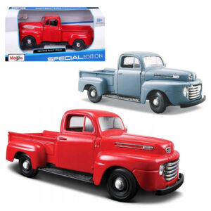 MAISTO 31935 1:25 1948 FORD F-1 PICKUP GREY/RED KOUREAS TOYS