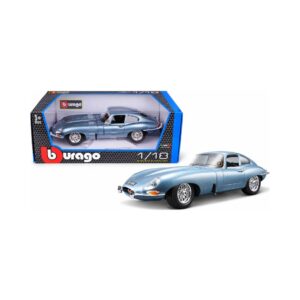 BURAGO 12044 1:18 JAGUARE E-TYPE COUPE (1961) LIGHT BLUE METALLIC KOUREAS TOYS